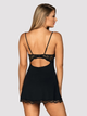 Komplet erotyczny (halka + stringi) Obsessive Luvae 2XL/3XL Black (5901688226681) - obraz 2