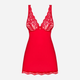 Komplet erotyczny (halka + stringi) Obsessive Luvae S/M Red (5901688250815) - obraz 3