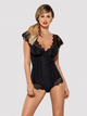 Body erotyczne Obsessive Moketta L/XL Czarny (5901688213094) - obraz 1