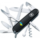 Нож VictoRinox Huntsman Ukraine Black "Карта України Жовто-Блакитна" (1.3713.3_T1166u) - изображение 1