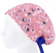 Медицинская шапочка женская HeadwearUniverse универсальная принт Цветочки на розовом - изображение 3