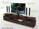 Тумба под телевизор в гостиную из ламинированной ДСП Comfy Home Cinema черный/красный Zeus - изображение 2