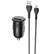 Автомобильное зарядное (АЗУ) Hoco Z43 QC3.0 (1USB/18W) + MicroUSB Черный - изображение 1