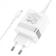 МЗП Hoco N21 Topspeed PD30W+QC3.0 (1USB/1Type-C/3A) + Type-C to Lightning Білий - зображення 3