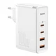 Сетевое зарядное устройство Baseus 100W Quick GaN2 Pro QC4.0+PD3.0 2USB+2Type-C 5A + кабель Baseus Type-C to Type-C 100W 20V/5A 1м White - изображение 1