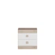 Тумба прикроватная в спальню Соната из ламинированной ДСП дуб сонома + белый Эверест - изображение 2