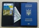 Кожаная Обложка для Паспорта, на Загранпаспорт Villini 015 Цветы Темно-Синий - изображение 2