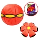 Летающий мяч трансформер с ЛЕД подсветкой Фрисби НЛО Flat Ball Disc Летающая тарелка для детей Красный - изображение 1