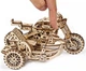 Механічний 3D пазл "Мотоцикл Scrambler з коляскою", 380 елементів UGEARS (4820184121133) - зображення 12