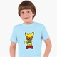 Детская футболка Бравл Старс Леон Пикачу (Brawl Stars Leon Pikachu) (25186-2601) 122-128 см Хлопок Голубой - изображение 1
