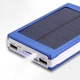 Корпус повербанка Power Bank на 5 18650 Li-ion Li-Pol (під пайку) з сонячною панеллю і ліхтарем, 2x USB до 2A, синій - зображення 1
