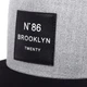 Кепка Снепбек логотип Brooklyn N86 (Бруклин) с прямым козырьком Серый, Унисекс WUKE One size - изображение 3