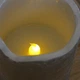Декоративний керамічний нічник з LED підсвіткою Презент Свіча тепла 10 см срібло - зображення 2