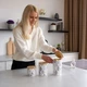 Емкость для хранения МВМ MY HOME 1100 мл Белая (KP-15 L WHITE/WOOD) - изображение 7
