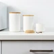 Емкость для хранения МВМ MY HOME 800 мл Белая с деревом (KP-13 M WHITE/WOOD) - изображение 5