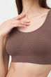 Бесшовный топ на широких бретелях Giulia TANK TOP S/M Brown-deep taupe, из микрофибры, повседневный, женский топ - изображение 3