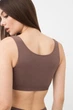 Бесшовный топ на широких бретелях Giulia TANK TOP S/M Brown-deep taupe, из микрофибры, повседневный, женский топ - изображение 4