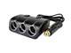 Тройник в прикуриватель с удлинителем 2USB 1506 Black 12/24V 120W/выключатель (2816) - изображение 1