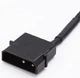 Перехідник живлення в оплетці MOLEX (молекс) 4 pin -> 3/4 pin для кулера 12в 27см fan кулер кабель живлення cooler (528894786-1) Чорний - зображення 3
