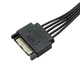 Переходник удлинитель 32 см 15 pin SATA->SATA кабель питания САТА (794728336) плоский Черный - изображение 7
