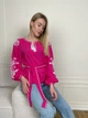 Вышиванка женская Narodnyy Butik штапель фуксия 1046.1 42 - изображение 4