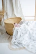 Пеленка муслиновая хлопчатобумажная Kiddie Widdie Серые сердечки 110х110 см - изображение 1