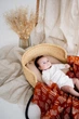 Пеленка муслиновая бамбуковая Kiddie Widdie Радуги на коричневом фоне 120х120 см - изображение 1