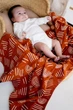 Пеленка муслиновая бамбуковая Kiddie Widdie Радуги на коричневом фоне 120х120 см - изображение 2