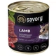 Корм вологий повнораційний Savory Cat Can Adult Sterilised для стерилізованих кішок з ягнятком, 400 г - изображение 1