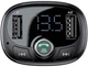 FM-трансмиттер модулятор Baseus + АЗУ T-Typed Bluetooth FM Launcher 2,4 A 2USB black (CCALL-TM01) - изображение 2
