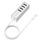 USB Хаб Hoco HB1 4USB Line machine Tarnish ABS White - изображение 3