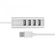 USB Хаб Hoco HB1 4USB Line machine Tarnish ABS White - изображение 4