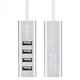 USB Хаб Hoco HB1 4USB Line machine Tarnish ABS White - изображение 5