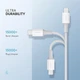 Кабель USB 2.0 Type-C M-Lightning M UGREEN US171 2м 3A Nickel Plating ABS Shell Білий - зображення 6