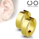 Стальные серьги клипсы (кольца) Spikes SFE-13531-GD (Цвет: Золотистый) - изображение 1