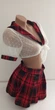 Эротический костюм учительница школьница для ролевых игр Sexy S/M (OneSize) бордовый (3-37) - изображение 4