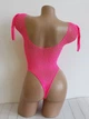 Сексуальний жіночий Боді зі стразами Sexy One Size яскраво-рожевий - зображення 6