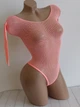 Сексуальний жіночий Боді зі стразами Sexy One Size кораловий - зображення 8