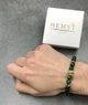Браслет Hemst из тигрового глаза зеленого цвета с золотистым львом и дисками (50040) - изображение 4