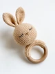 Детская игрушка-погремушка Kiddie Widdie зайчик бежевый hand made - изображение 2