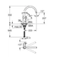 Смеситель для кухни Grohe BauLoop однорычажный, 33,2х22,3 см, Хром (31232001) - изображение 3