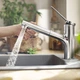 Смеситель для кухни Hansgrohe Zesis M33 150 2jet c выдвижным изливом, 21,4х21,9 см, Хром (74800000) - изображение 2