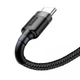 Кабель Baseus cafule Cable USB For Type-C 2A 3m Gray+Black (CATKLF-UG1) - зображення 3