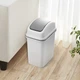Відро для сміття 10 л з кришкою пластикове MVM BIN-12 10L GRAY - зображення 1
