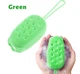 Силіконова щітка мочалка мильничка Silicone Bath Brush Green - зображення 1