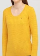 Свитер женский - свитер Tommy Hilfiger TH1429W S Желтый - изображение 3