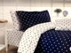 Комплект постельного белья Maison D'or Stars Blue сатин 160-220 см синий - изображение 1