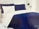 Комплект постельного белья Maison D'or Stars Navy сатин 220-200 см синий - изображение 1