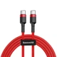Кабель Baseus Cafule USB-C to USB-C 1m Red (CATKLF-G09) - изображение 1