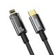 Кабель Lightning > USB Type-C Baseus Explorer Series Auto Power-Off Fast Charging 20W 1.0m (CATS000001) Black - зображення 2